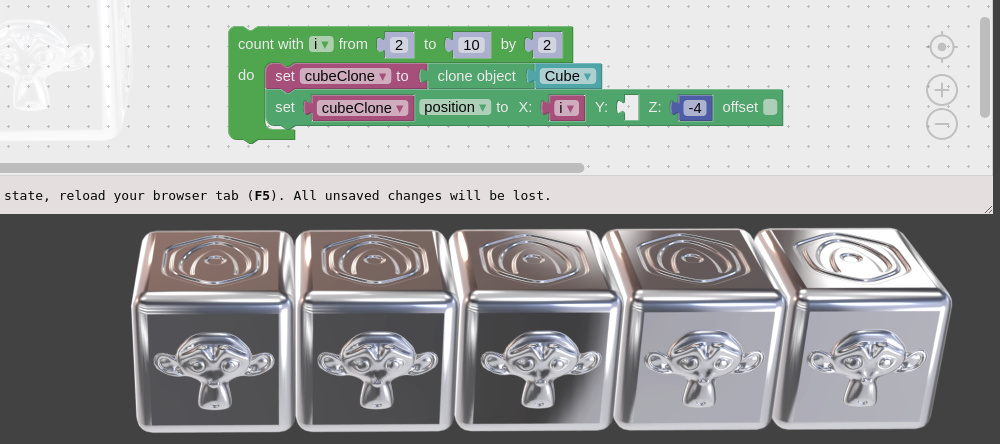 Example script on using counter blocks