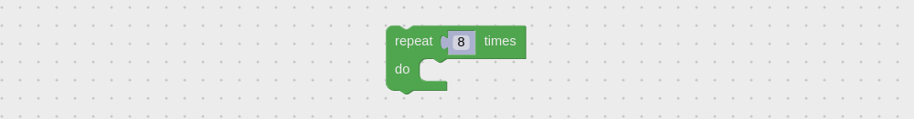 Visual programming block to create repeats