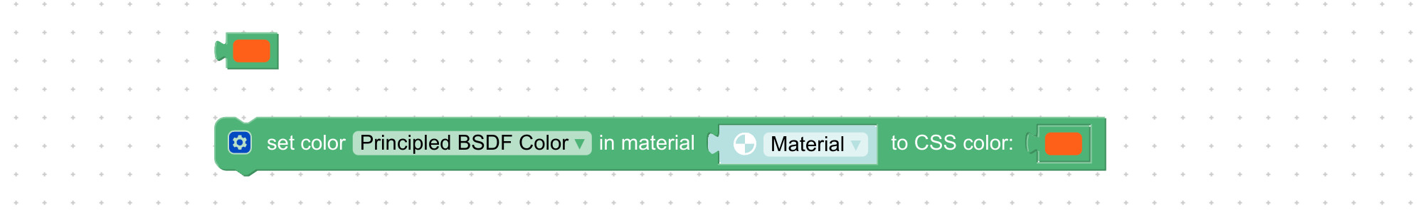 Color picker visual programming block