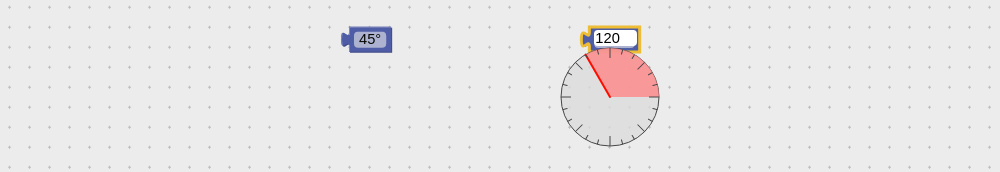 Visual programming block to create angle values