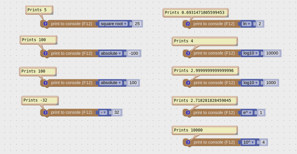 Using operation block with a single input