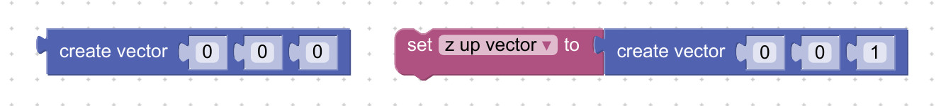 Visual programming block to create vectors