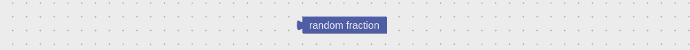 Visual logic block to generate random fraction