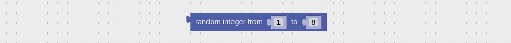 Visual programming block to generate random integer