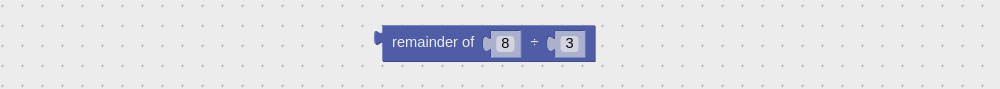 Logic block to calculate division remainder