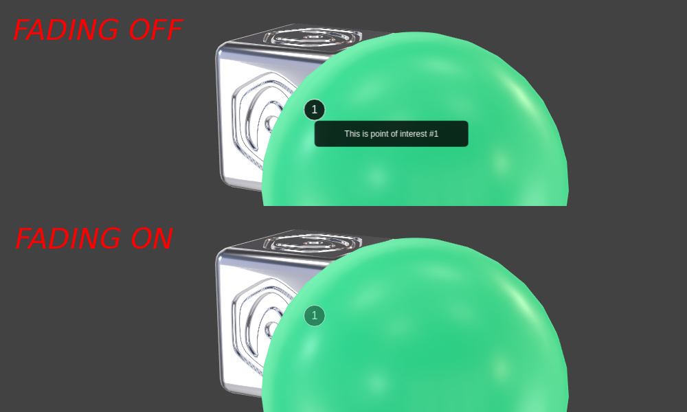 Example of annotation fading