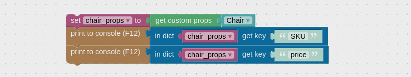 Get custom props example