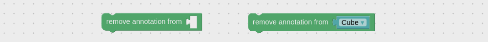 Visual programming block to remove annotations