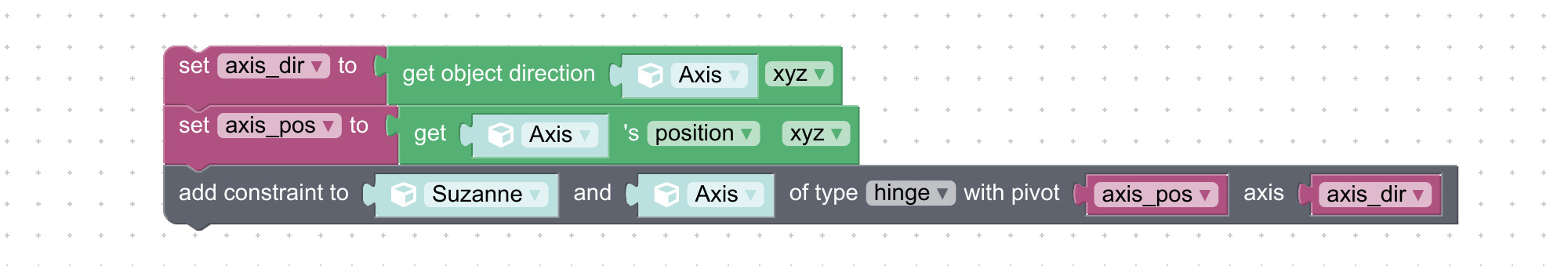 Physical constraints example script