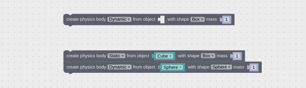 Creating rigid body with visual scripting
