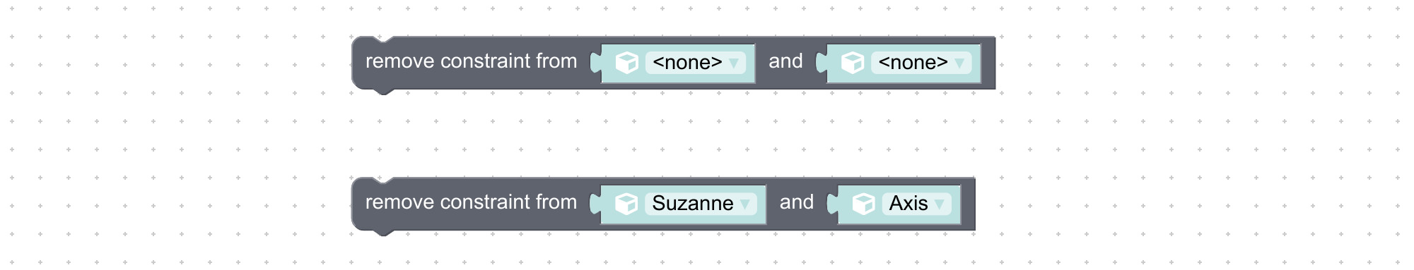 Block to remove physical constraints