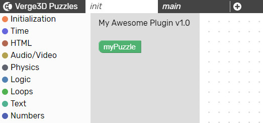 Visual logic editor init tab