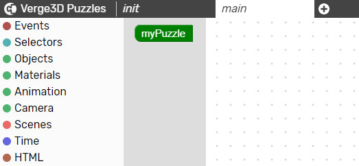 Minimal visual programming block