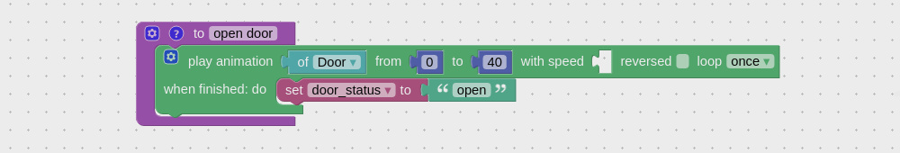 Example of a visual logic procedure