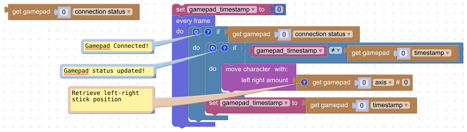 Block to get gamepad property