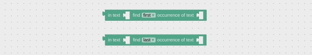 Visual logic block to find values in string