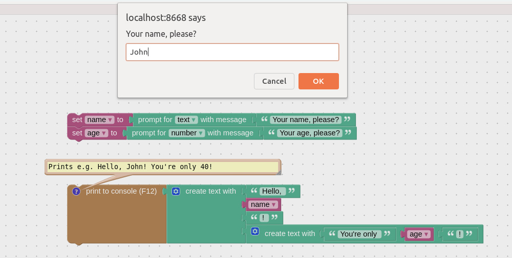 Prompt example script