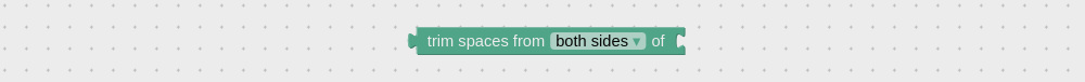 Trimming text spaces with visual programming