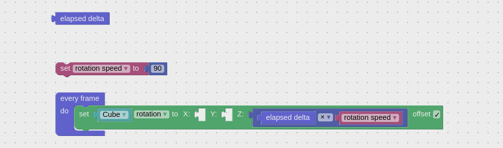 Time delta visual logic block