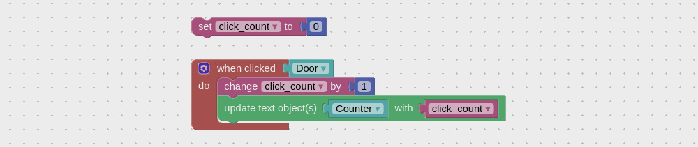 Change variable in visual programming editor