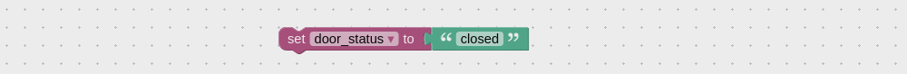 Set variable in visual programming editor