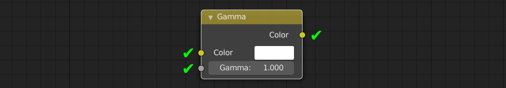Blender Gamma node