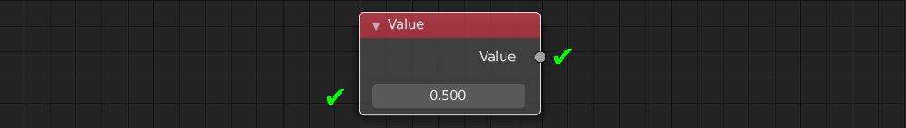 Blender Value node