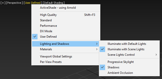 Configuring shadows in 3ds Max