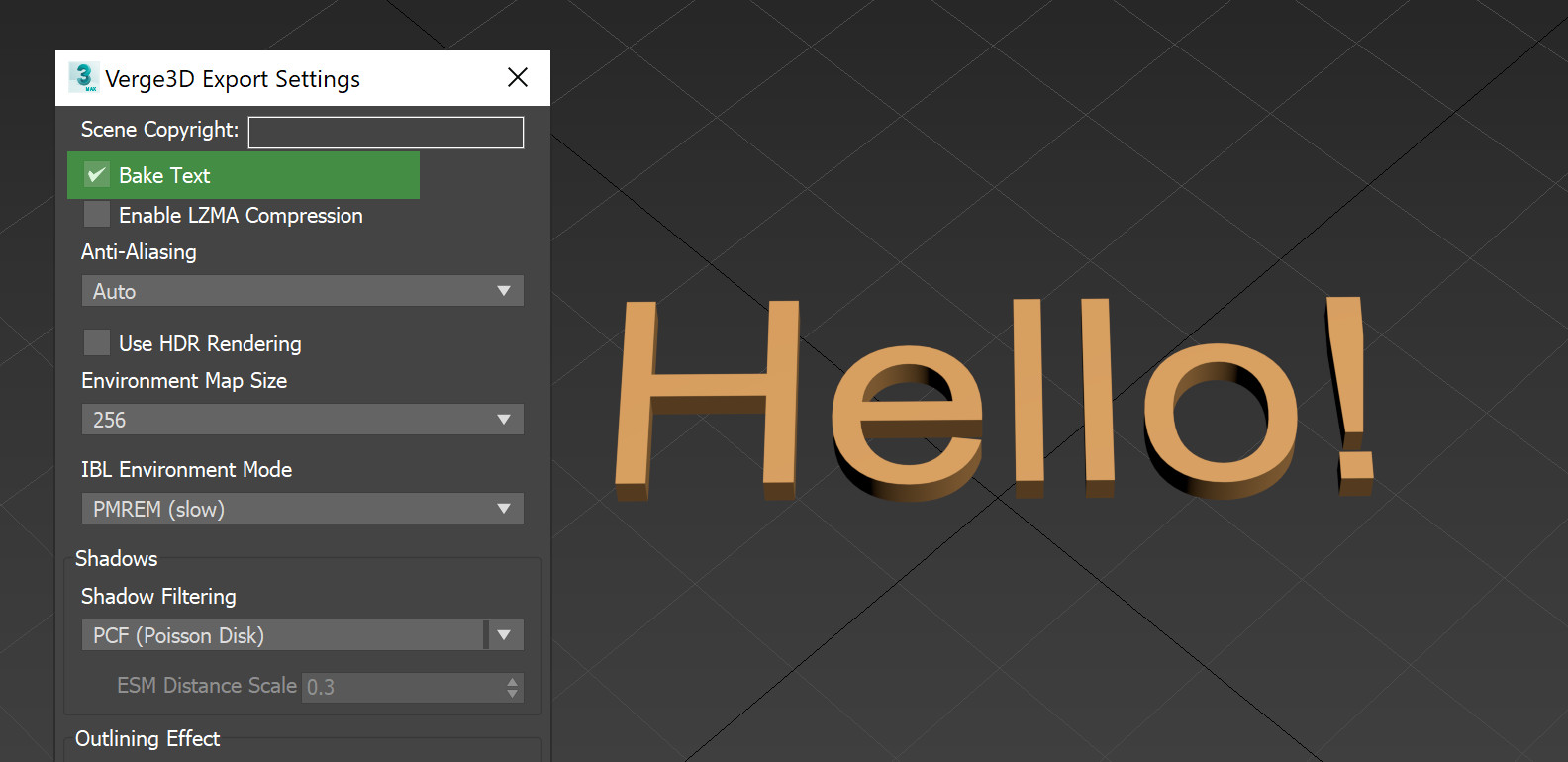 Baking text in 3ds Max
