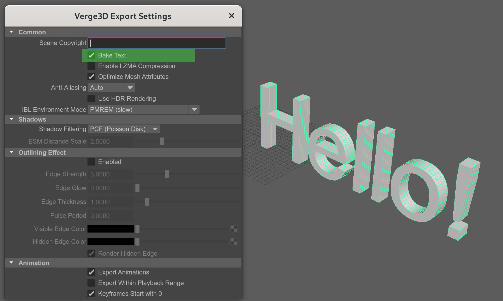Baking text in Maya