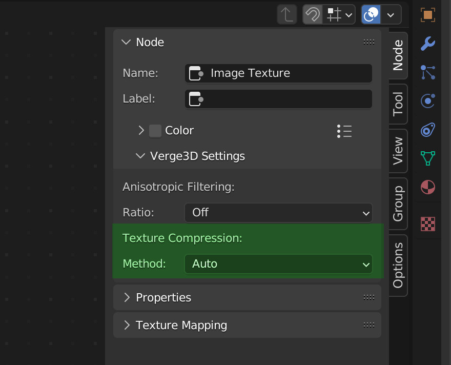 Tweaking texture compressing in Blender