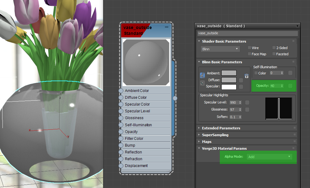 Tweaking transparency of Standard materials in 3ds Max