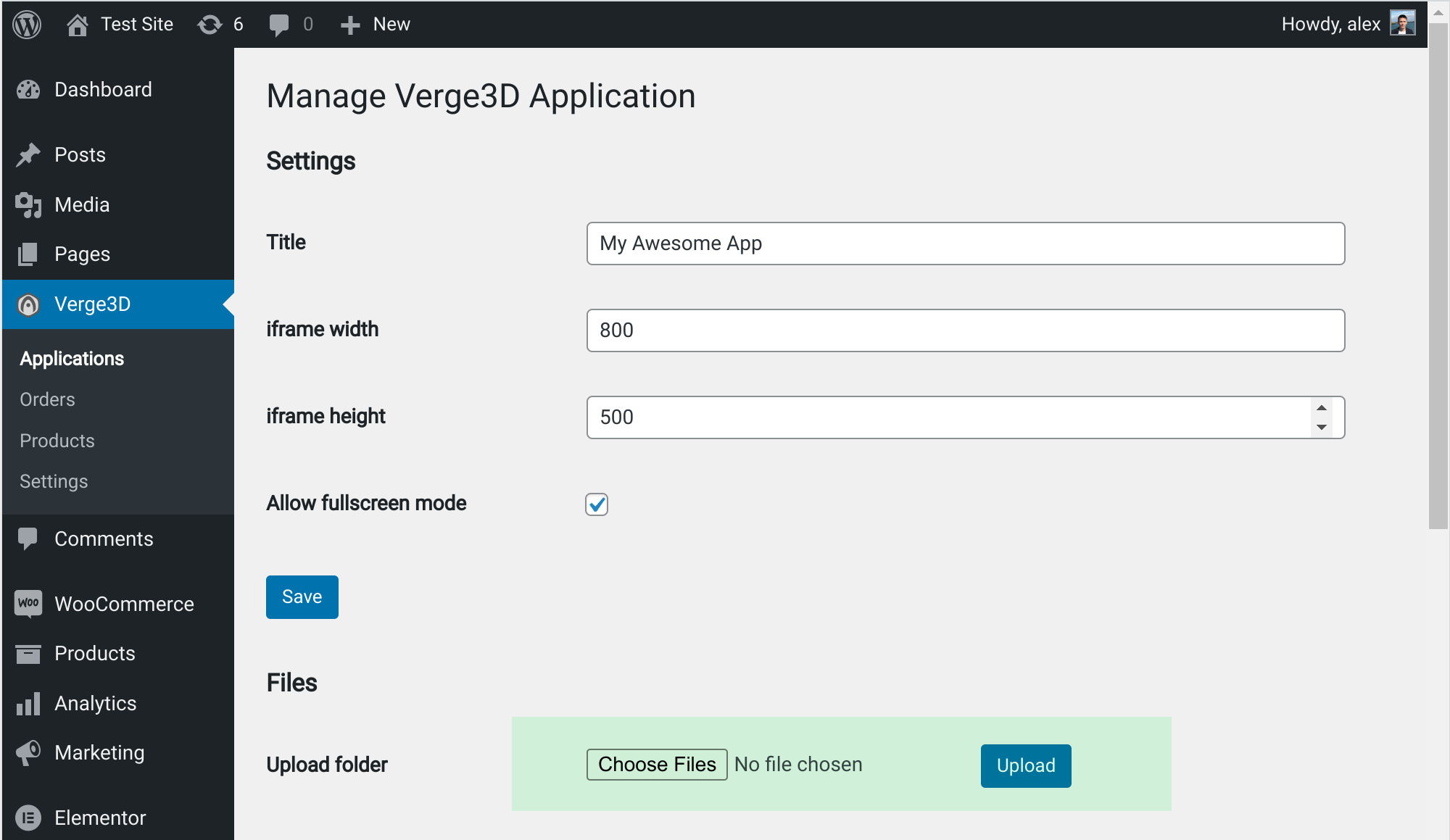 Uploading Verge3D app to WordPress