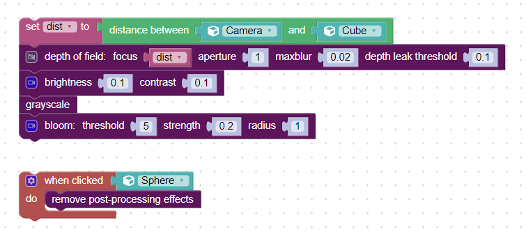 Assigning post-processing effects in Verge3D