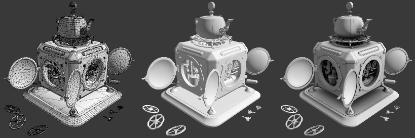 Low-poly modelling workflow