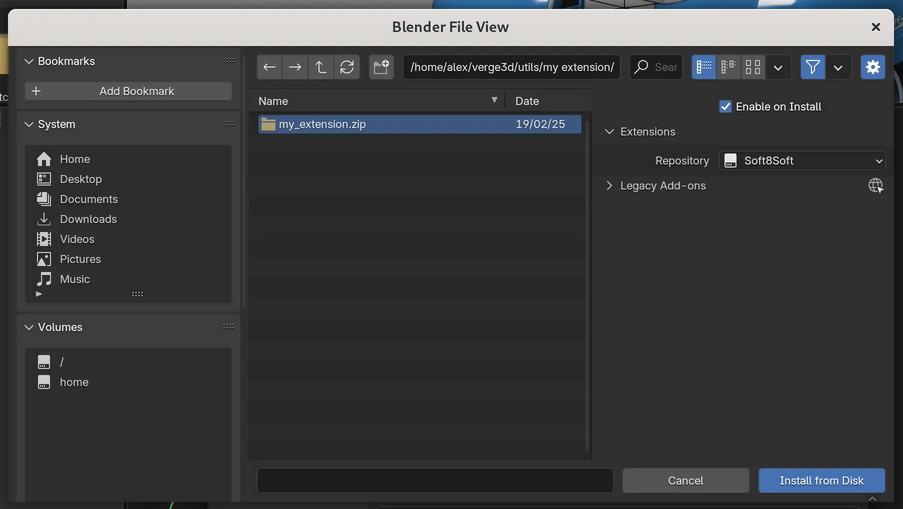 Installing extension blender42.webp