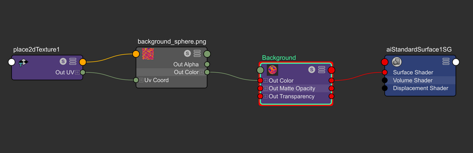 Using surfaceShader material node to represent shade-less material in Maya