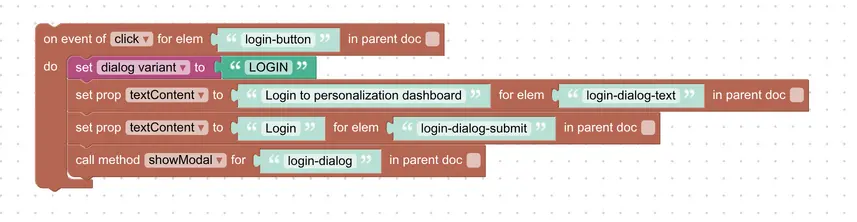 Puzzles to show login dialog