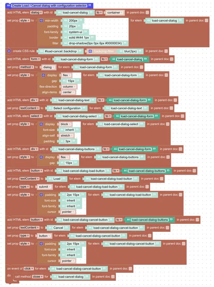 HTML Puzzles for creating load dialog