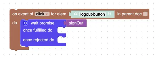 Puzzles to perform Firebase logout