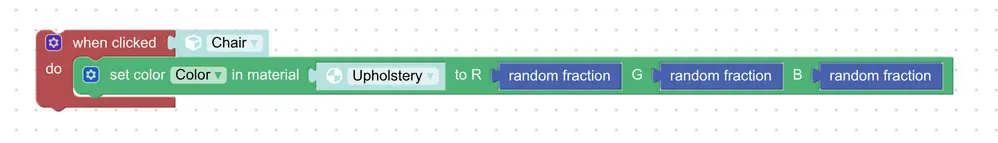 Puzzles to change color for the chair configurator