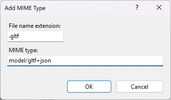 Add new MIME type in IIS
