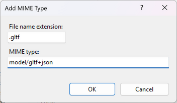 Add new MIME type in IIS