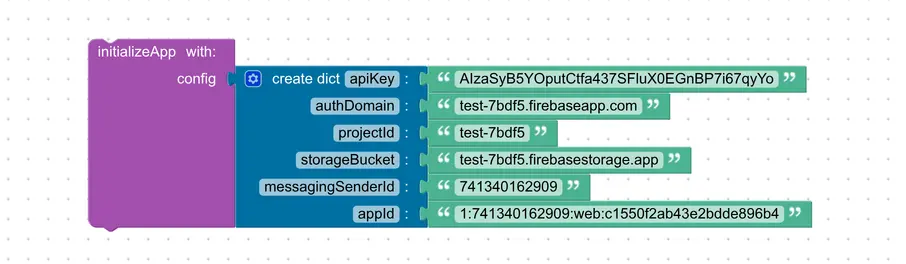 Puzzles to initialize a Firebase application