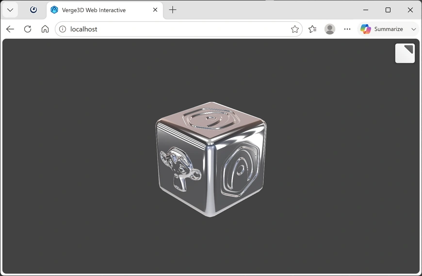 Verge3D application served using IIS