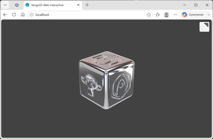 Verge3D application served using IIS