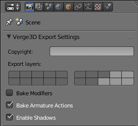 Verge3D Export Layers Settings