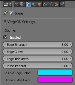 Verge3D Outlining Settings