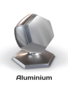 Aluminium Blender material WebGL preview