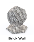 Brick Wall Blender material WebGL preview